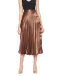 Uptownie Lite Women's Satin/Crepe Calf Length Pleated Skirt