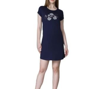 Van Heusen Women's Cotton Regular Fit Round Neck Lounge T-Shirt - Modal - Short Sleeve, Ultra Soft