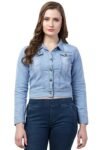 FUNDAY FASHION Womens Denim Standard Length Full Sleeve Solid Jacket