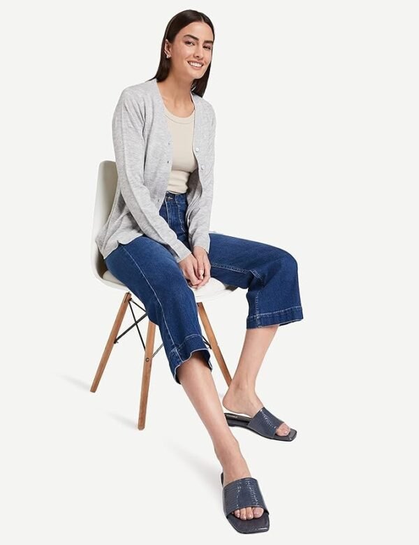 Symbol Women's Acrylic V Neck Regular Fit Cardigan Sweater (Available in Plus Sizes)