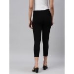 GO COLORS Women Soft Cotton Stretch Cropped Leggings