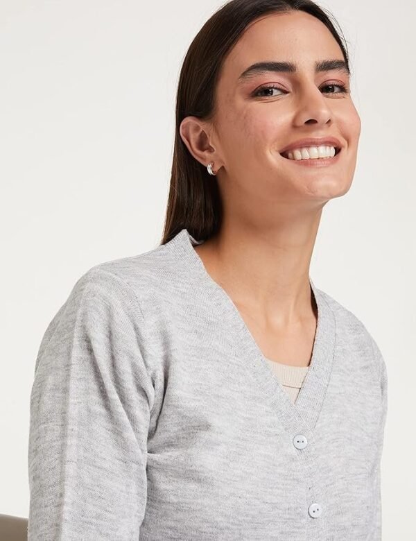 Symbol Women's Acrylic V Neck Regular Fit Cardigan Sweater (Available in Plus Sizes)