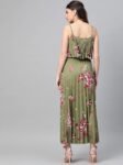 Sassafras Women Floral Strappy Pleated Maxi Dress