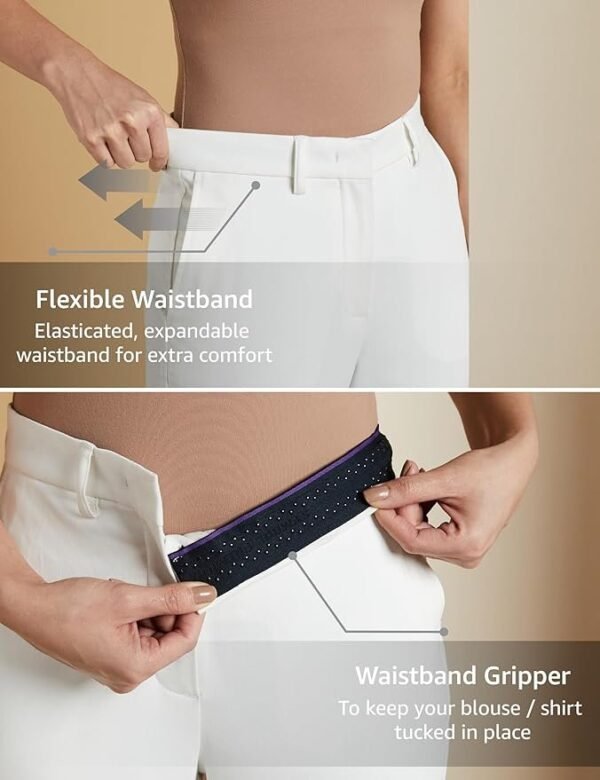 Symbol Premium Women's Mid Rise Cotton Tapered Trousers (Flexi-Waist | Smart Casual Pants) (Available in Plus Sizes)