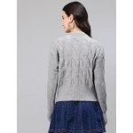 One femme Women Self Design Cable Knit Sweater