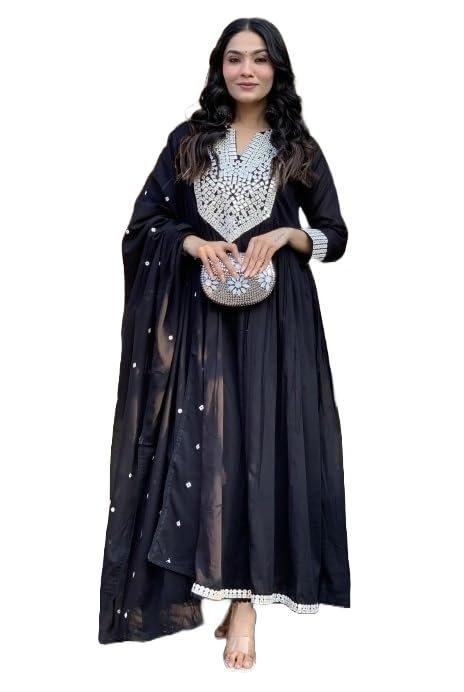 Nermosa Women Embroidery Kurta and Pant Set with Dupatta