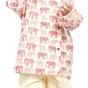 POLKA TOTS Elegant Traditional Dhoti Kurta Set for Baby Boys – Soft Cotton Ethnic Dress for Festivals And Weddings
