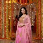 Women’s Semi-Stitched Pink Georgette Anarkali Suit with Dupatta