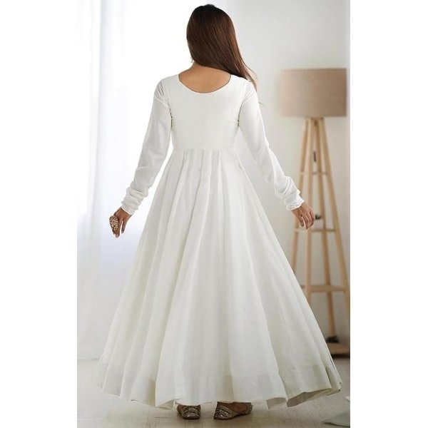 GoSriKi Women’s Elegant Wine Anarkali Kurta Set with Dupatta | Printed Traditional Soft Rayon Fabric