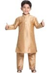 AJ DEZINES Boys Ethnic Kurta Pajama Set | Cotton Full Sleeve Chikankari Kurta with Sequins