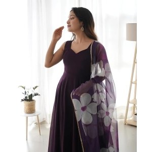 Fashion Basket Women's Georgette Anarkali Dress