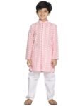 VASTRAMAY Boy's Cotton Printed Kurta Pyjama Set