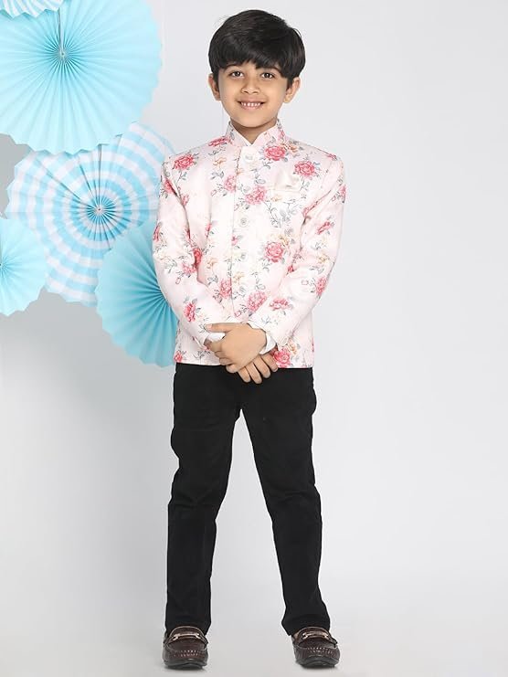 VASTRAMAY Boys' Printed Jodhpuri