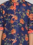 VASTRAMAY Boys Muslin Floral Kurta Set for Janmashtami, Diwali Ethnic Wear