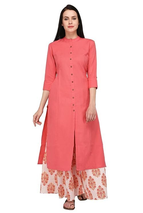 KD Women's Georgette Printed Anarkali Kurta with Pant & Dupatta Set Anarkali Kurti for Women