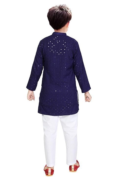 AJ DEZINES Kids Ethnic Wear Cotton Printed Kurta for Boys (Only Kurta)