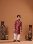 Pro-Ethic Style Developer Boys Heavy Cotton Printed Kurta and Pajama Set for Kid's Ethnic Wear