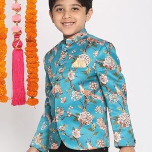 VASTRAMAY Boy's Cotton Printed Kurta Pyjama Set