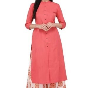 Pistaa's Women's Cotton Solid Readymade Salwar Suit Set