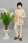 AHHAAAA Kids Indian Ethnic Velvet Waistcoat Silk Kurta Pyjama Set Bollywood Style Wedding Ethnic for Boys