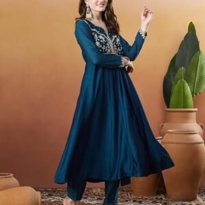 Wedani Rayon Anarkali Dress with Plazzo Pant for Women