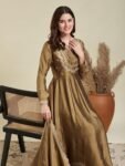 MOKOSH Women's Silk Embroidered Anarkali Set