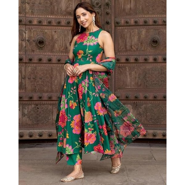 KLOSIA Women's Viscose Kurta and Pant with Dupatta Set