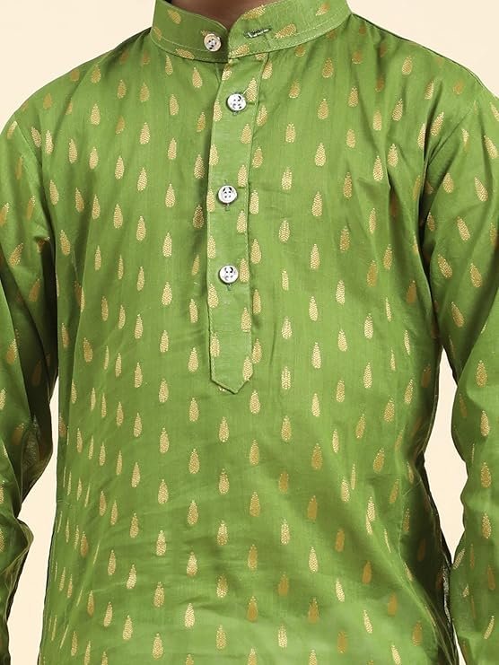 Pro-Ethic Style Developer Boy's Cotton Printed Kurta Pajama For Kid'S s Traditional Dress Kurta Pajama Set