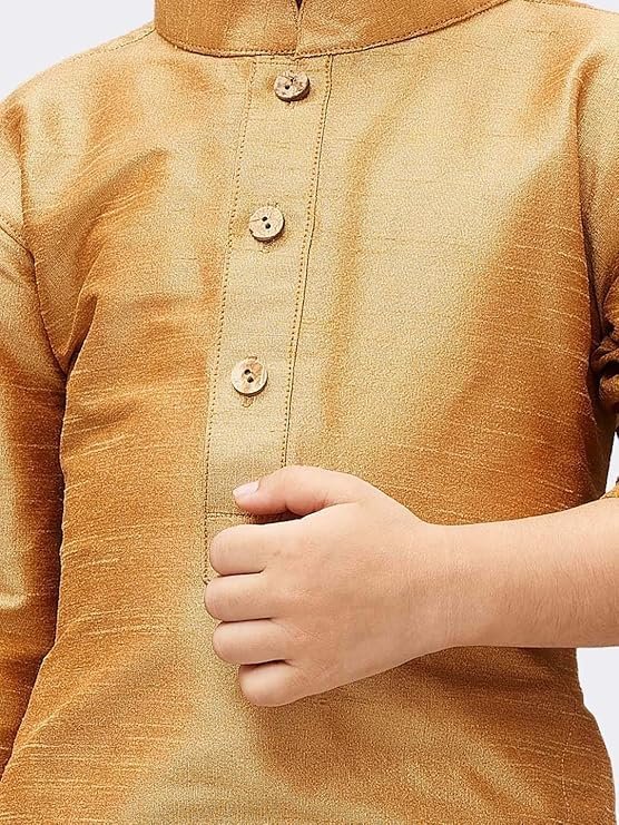 AJ DEZINES Boys Ethnic Kurta Pajama Set | Cotton Full Sleeve Chikankari Kurta with Sequins
