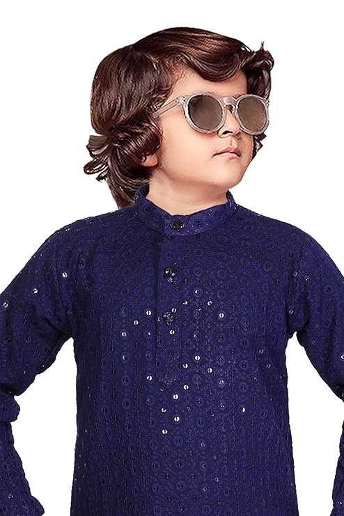 AJ DEZINES Kids Ethnic Wear Cotton Printed Kurta for Boys (Only Kurta)