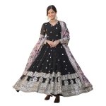 Fashion Basket Gergette Embroidered Long Anarkali