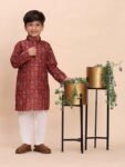 Pro-Ethic Style Developer Boys Heavy Cotton Printed Kurta and Pajama Set for Kid's Ethnic Wear