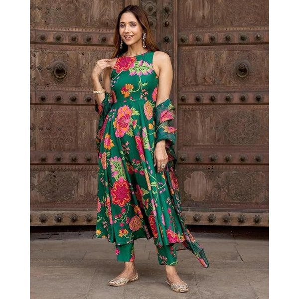 KLOSIA Women's Viscose Kurta and Pant with Dupatta Set