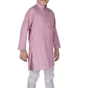 AJ DEZINES Boys Cotton Full Sleeve Solid Printed Kurta Pajama Set for Kids - Ethnic wear