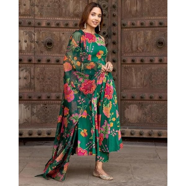 KLOSIA Women's Viscose Kurta and Pant with Dupatta Set